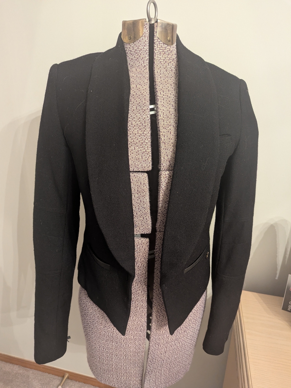 Maison scotch Black Women's Tailored Shawl-Collar Blazer